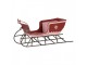 Christmas Decoration Figurine Sled 20x9x6 Cm Red Metal - 20*6*9 cm Clayre & Eef