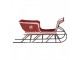 Christmas Decoration Figurine Sled 20x9x6 Cm Red Metal - 20*6*9 cm Clayre & Eef