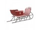 Christmas Decoration Figurine Sled 20x9x6 Cm Red Metal - 20*6*9 cm Clayre & Eef