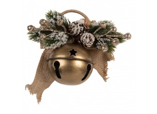 Christmas Decoration Figurine Bell 16x7x13 Cm Gold Colored Metal - 16*7*13 cm