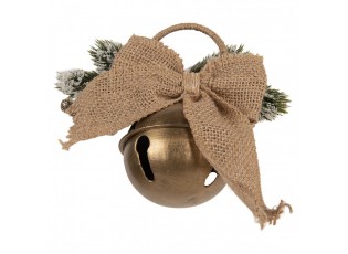 Christmas Decoration Figurine Bell 16x7x13 Cm Gold Colored Metal - 16*7*13 cm