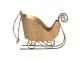 Christmas Ornament Sled 14x7x12 Cm Gold Colored Metal - 14*7*12 cm Clayre & Eef
