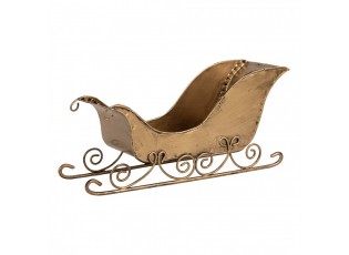 Christmas Decoration Figurine Sled 20x6x9 Cm Gold Colored Metal - 20*6*9 cm