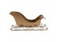 Christmas Decoration Figurine Sled 20x6x9 Cm Gold Colored Metal - 20*6*9 cm Clayre & Eef