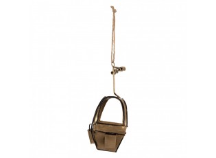 Christmas Ornament 7x7x17 Cm Grey Metal - 7*7*17 cm