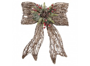 Christmas Decoration With LED Lighting 41x10x51 Cm / 3xAA Brown Rattan - LED 41*10*51 cm / 3*AA