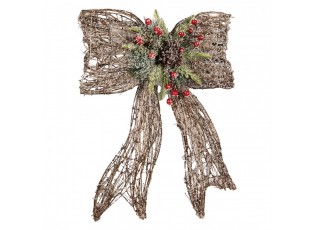 Christmas Decoration With LED Lighting 41x10x51 Cm / 3xAA Brown Rattan - LED 41*10*51 cm / 3*AA