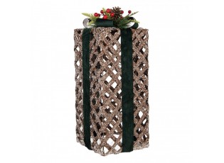 Christmas Decoration Figurine Gift 16x16x44 Cm Brown Rattan - 16*16*44 cm