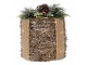 Christmas Decoration With LED Lighting Gift ? 15x18 Cm / 2xAA Brown Rattan - LED ? 15*18 cm / 2*AA Clayre & Eef