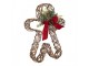 Christmas Decoration With LED Lighting Gingerbread Man 50x8x41 Cm / 3xAA Brown Rattan - 31*11*41 cm Clayre & Eef