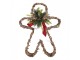 Christmas Decoration With LED Lighting Gingerbread Man 50x8x41 Cm / 3xAA Brown Rattan - 31*11*41 cm Clayre & Eef
