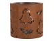 Rustikální rezavý svícen s duchy Halloween - Ø 16*15 cm Clayre & Eef