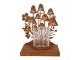 Rustikální rezavý svícen s houbičkami Mushroom Rust - 12*12*15 cm Clayre & Eef