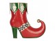 Christmas Decoration Figurine Boots 41x16x39 Cm Red Metal - 41*16*39 cm Clayre & Eef