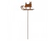 Rustikální rezavý zápich sáňky Sled Rust - 12*1*38 cm Clayre & Eef