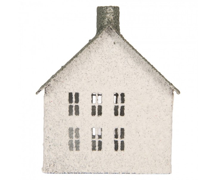 Decorative Figurine House 12x7x15 Cm White Metal - 12*7*15 cm Clayre & Eef