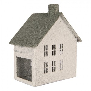 Kovový svícen domek s pískovým povrchem Raw Sand - 12*7*15 cm