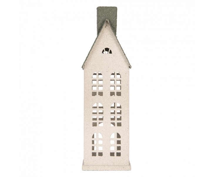 Decorative Figurine House 17x8x38 Cm White Metal - 17*8*38 cm Clayre & Eef