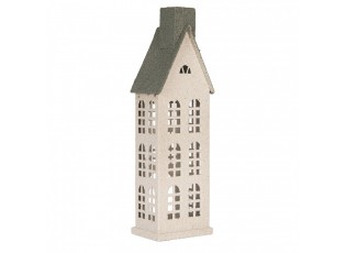 Decorative Figurine House 17x8x38 Cm White Metal - 17*8*38 cm