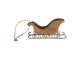 Christmas Ornament Sled 19x4x5 Cm Gold Colored Metal - 19*4*5 cm Clayre & Eef