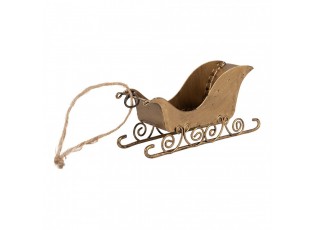 Christmas Ornament Sled 19x4x5 Cm Gold Colored Metal - 19*4*5 cm