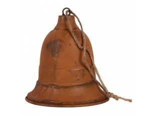 Rustikální rezavý zvonek Bell Rust L - Ø 25*28 cm