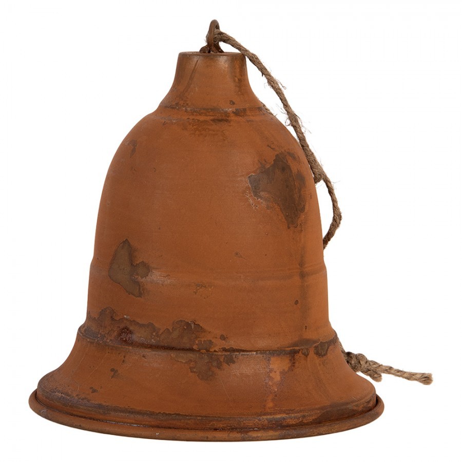 Rustikální rezavý závěsný zvonek Bell Rust L - Ø 25*28 cm