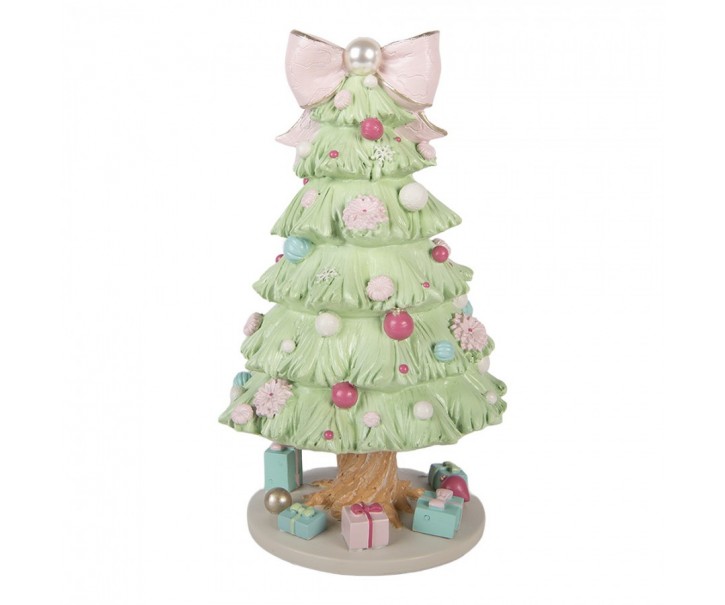 Music Box Christmas Tree ? 13x23 Cm Green Plastic - ? 13*23 cm Clayre & Eef