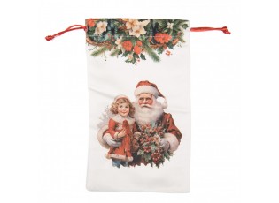 Látkový vánoční pytlík Santa - 14*1*22 cm