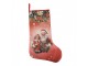 Červená vánoční punčocha Santa L - 29*1*48 cm Clayre & Eef