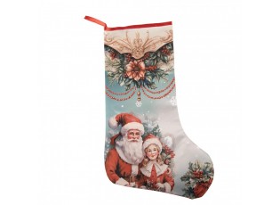 Vánoční punčocha Santa s děvčátkem L - 29*1*48 cm