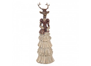 Vánoční figurka jelení dáma Deer Vintage - 13*11*41 cm