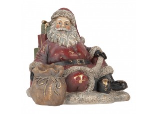 Christmas Decoration Figurine Santa Claus 23x19x19 Cm Red Plastic - 23*19*19 cm