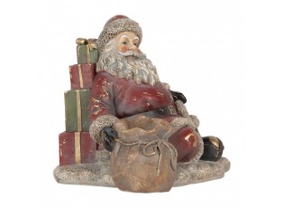 Christmas Decoration Figurine Santa Claus 23x19x19 Cm Red Plastic - 23*19*19 cm