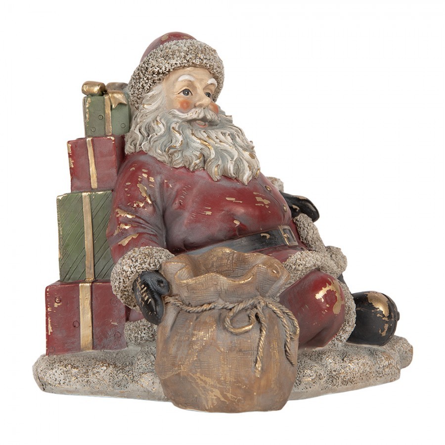 Christmas Decoration Figurine Santa Claus 23x19x19 Cm Red Plastic - 23*19*19 cm