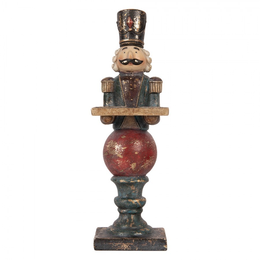 Christmas Decoration Figurine Nutcracker 10x9x29 Cm Red Plastic - 10*9*29 cm