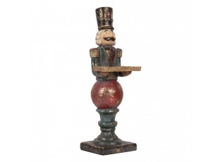 Christmas Decoration Figurine Nutcracker 10x9x29 Cm Red Plastic - 10*9*29 cm