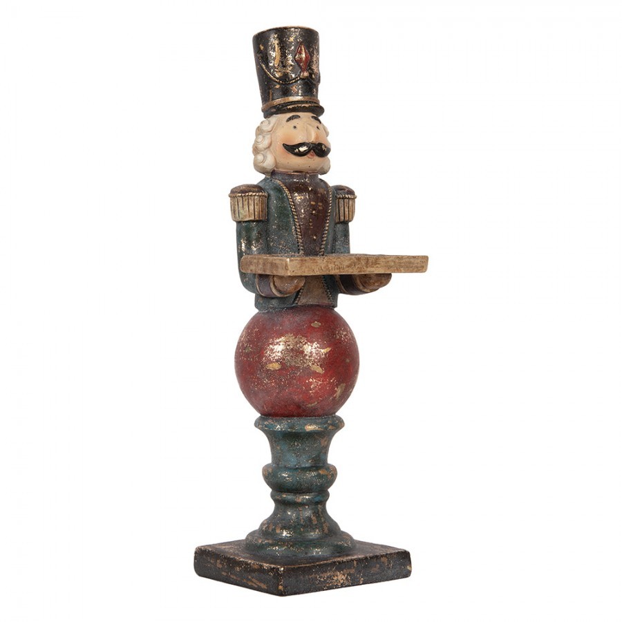 Christmas Decoration Figurine Nutcracker 10x9x29 Cm Red Plastic - 10*9*29 cm
