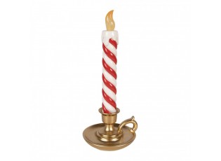 Christmas Decoration Figurine Candlestick 12x11x26 Cm Gold Colored Plastic - 12*11*26 cm
