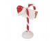 Christmas Decoration Figurine Candy Cane 10x6x17 Cm Red Plastic - 10*6*17 cm Clayre & Eef