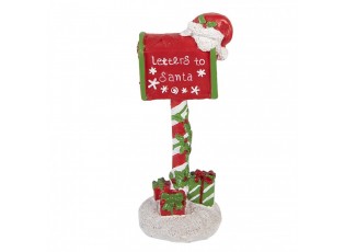 Christmas Decoration Figurine Mailbox 8x6x17 Cm Red Plastic - 8*6*17 cm