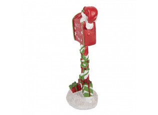 Christmas Decoration Figurine Mailbox 8x6x17 Cm Red Plastic - 8*6*17 cm