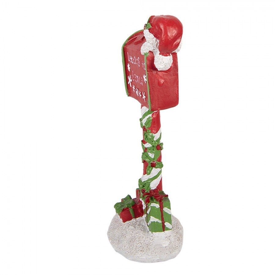 Christmas Decoration Figurine Mailbox 8x6x17 Cm Red Plastic - 8*6*17 cm