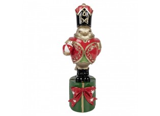 Christmas Decoration Figurine Bird 11x13x30 Cm Gold Colored Plastic - 11*13*30 cm