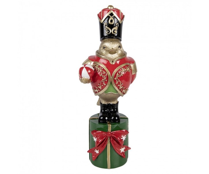 Christmas Decoration Figurine Bird 11x13x30 Cm Gold Colored Plastic - 11*13*30 cm Clayre & Eef