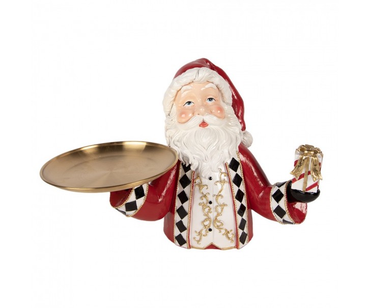 Christmas Decoration Figurine Santa Claus 35x22x25 Cm Red Plastic - 35*22*25 cm Clayre & Eef