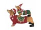 Christmas Decoration Figurine Dog 36x13x31 Cm Brown Plastic - 36*13*31 cm Clayre & Eef