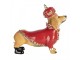 Christmas Decoration Figurine Dog 22x10x19 Cm Brown Plastic - 22*10*19 cm Clayre & Eef