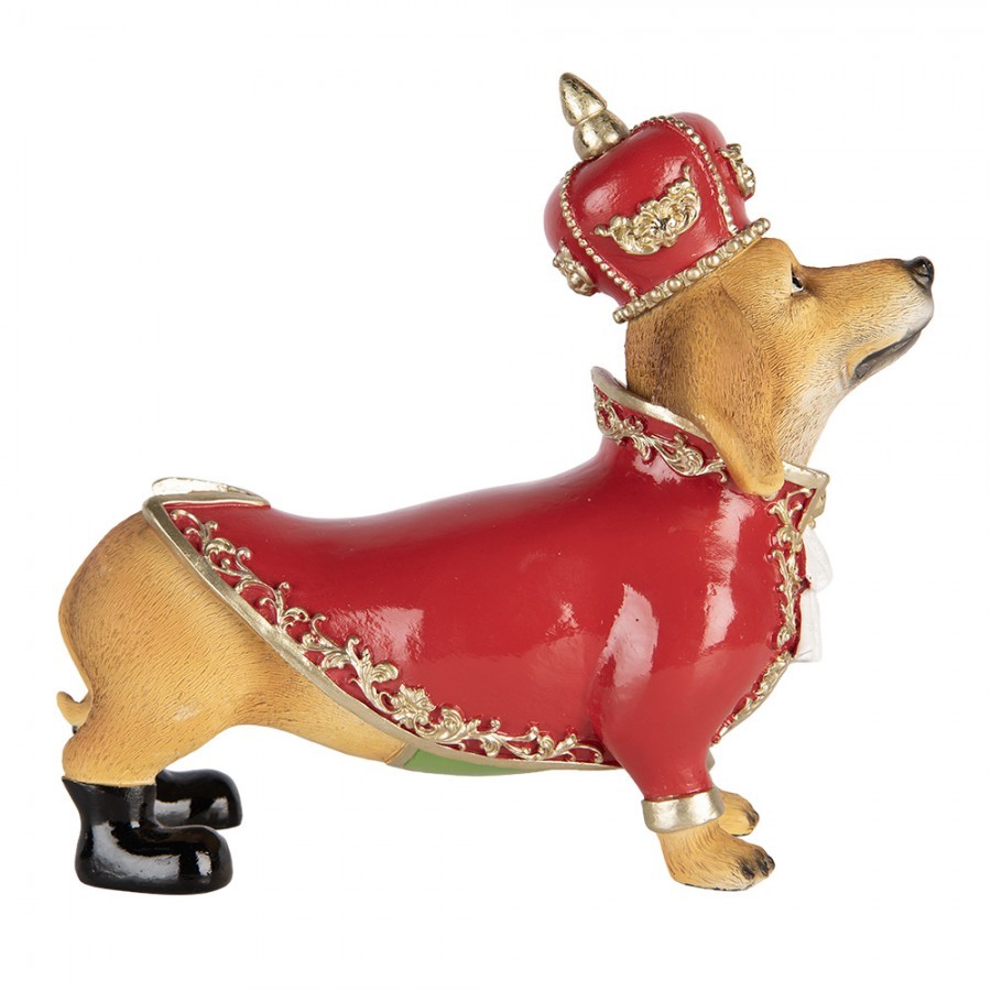 Christmas Decoration Figurine Dog 22x10x19 Cm Brown Plastic - 22*10*19 cm