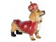 Christmas Decoration Figurine Dog 22x10x19 Cm Brown Plastic - 22*10*19 cm Clayre & Eef